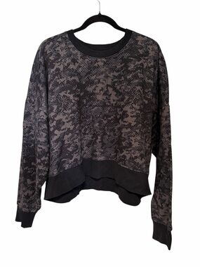 Under Armour Black & Light Gray Fleece Crewneck Pullover